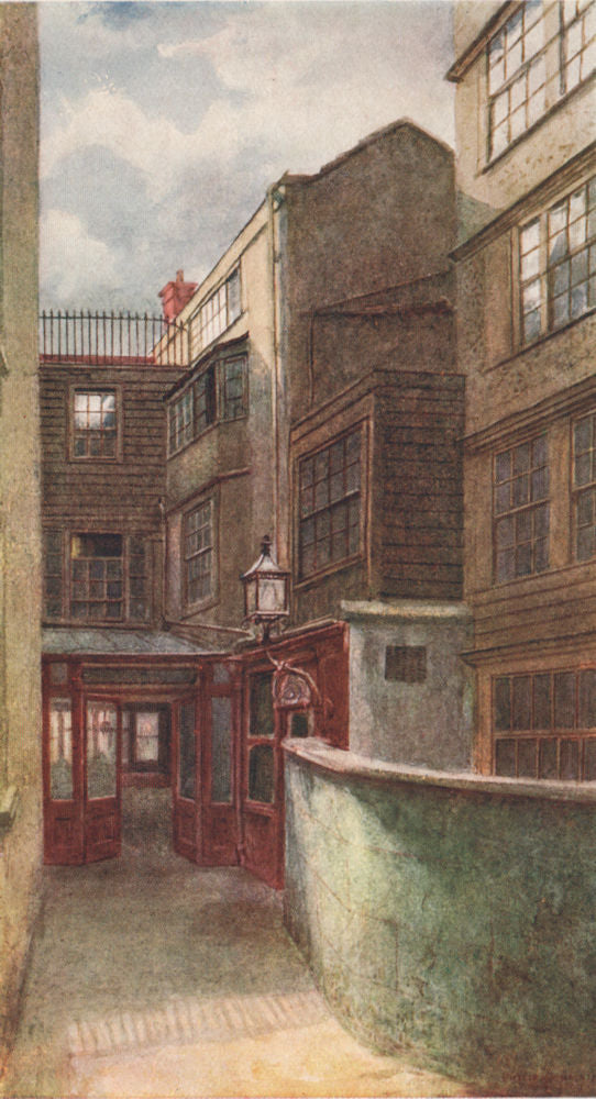 'Dick's Coffee-house, Fleet Street, 1899' by Philip Norman. Vanished London 1905